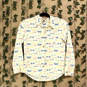 Cat & jack girls eye ball button up